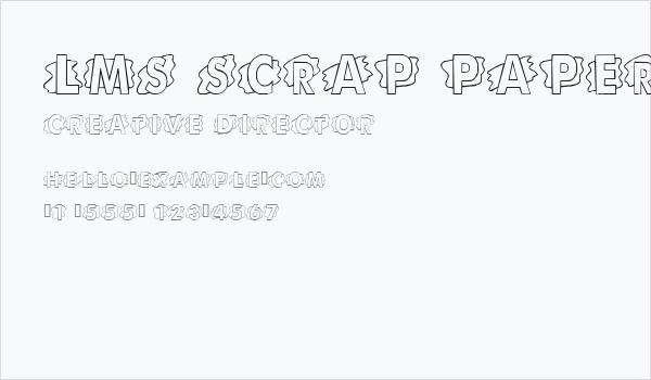 LMS Scrap Paper Business Card