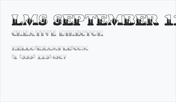 LMS September 11 2001 8:47 AM Business Card