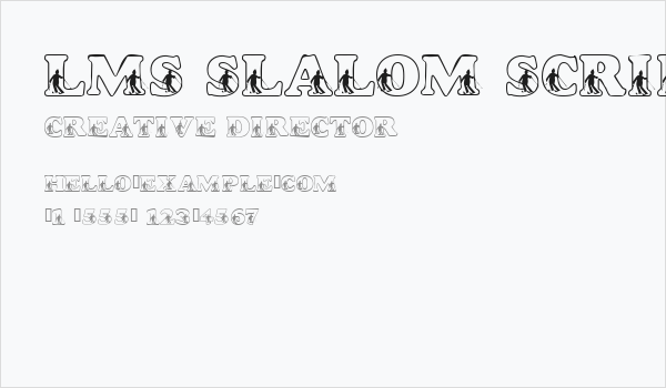 LMS Slalom Script Business Card