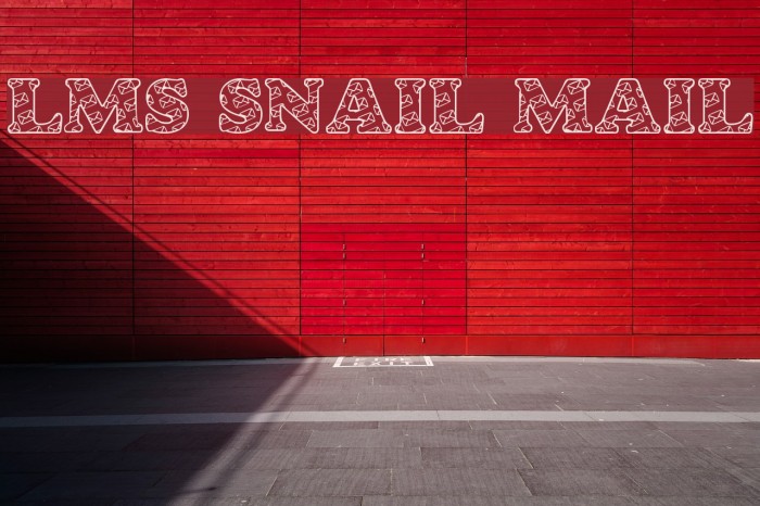 LMS Snail Mail Font examples