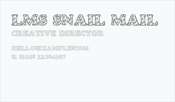 LMS Snail Mail Business Card