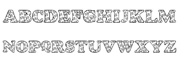 LMS Snail Mail Font LOWERCASE