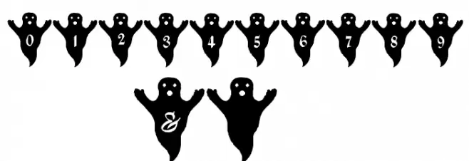 LMS Spooky Speller Font Alte caractere