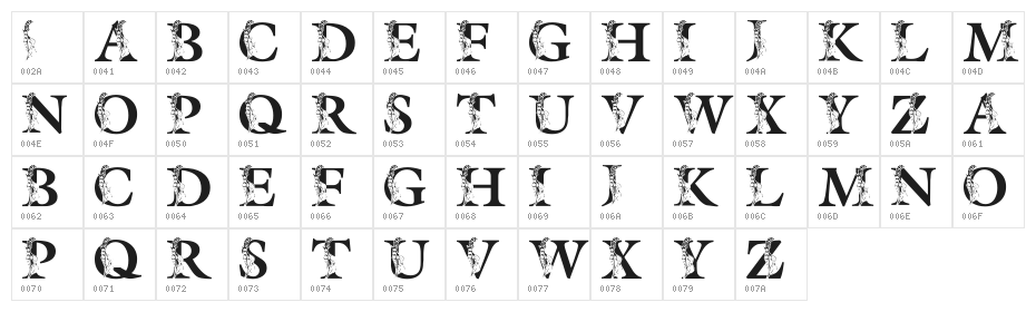 LMS Spring Lily Character Map