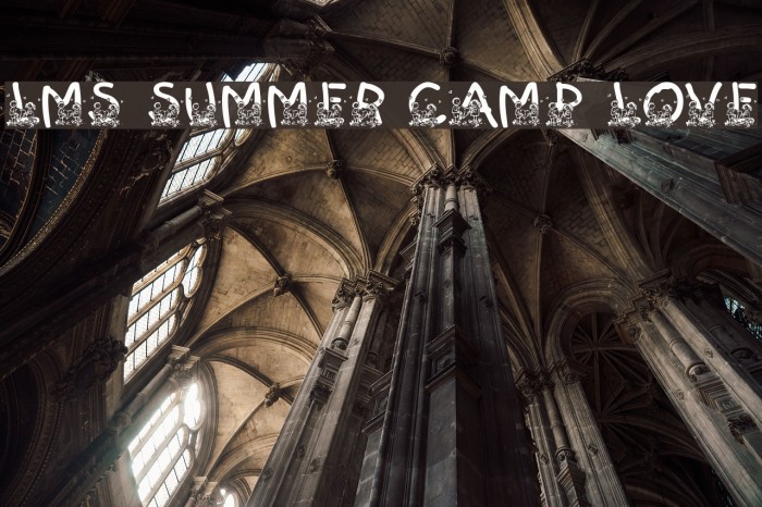 LMS Summer Camp Love Font examples