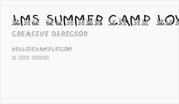 LMS Summer Camp Love Business Card