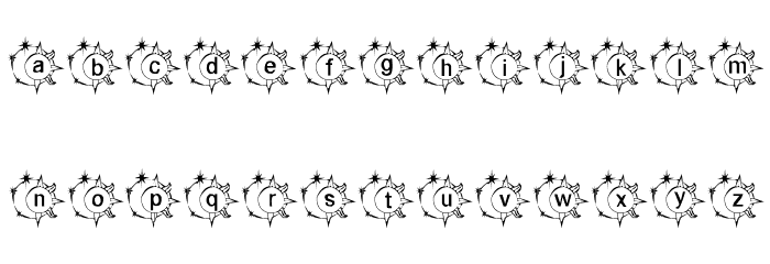 LMS Sunshine/Moonshine Font LOWERCASE