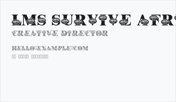 LMS Survive Africa Business Card
