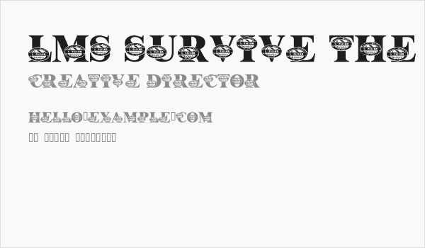 LMS Survive The Outback Business Card