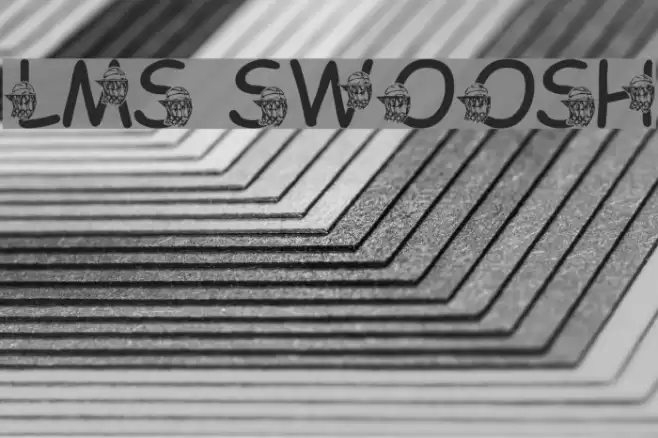 LMS Swoosh Font examples