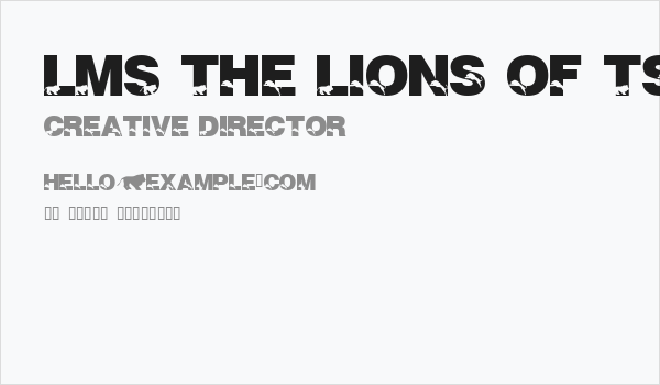LMS The Lions of Tsavo Business Card