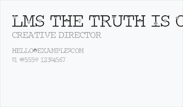 LMS The Truth Is Out There Business Card