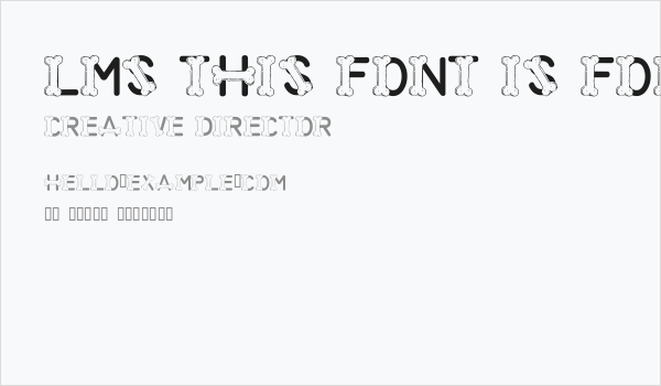 LMS This Font Is For The Dogs Business Card