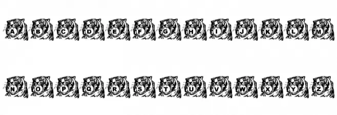 LMS Tiger Toy Caratteri MAIUSCOLE
