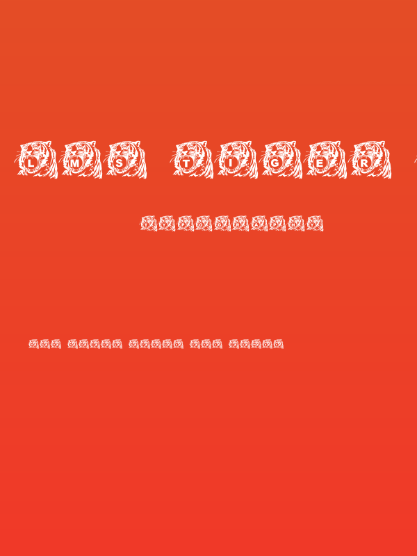 LMS Tiger Toy Poster