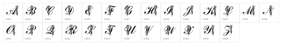 LMS Toe Shoes Character Map