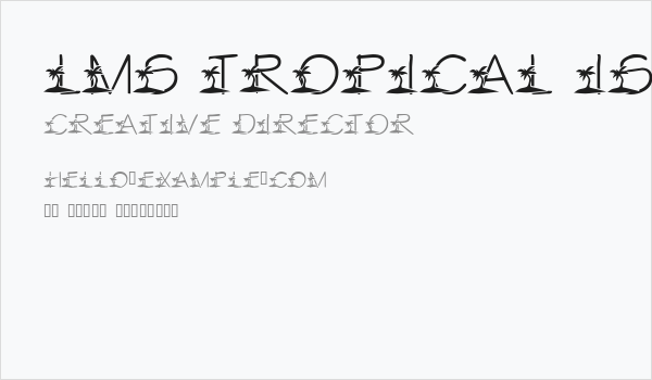 LMS Tropical Island Dream Business Card