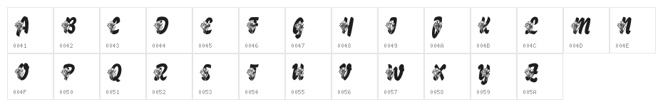 LMS Tulips Character Map