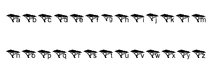 LMS Under An Acacia Tree Font LOWERCASE