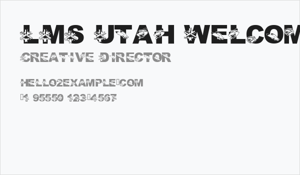LMS Utah Welcomes the Olympics Business Card
