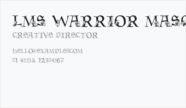 LMS Warrior Mascot Business Card