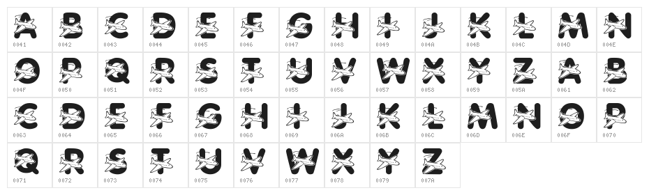 LMS We Love To Fly Character Map