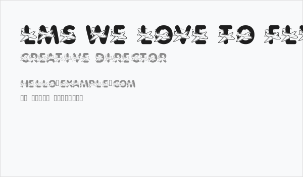 LMS We Love To Fly Business Card