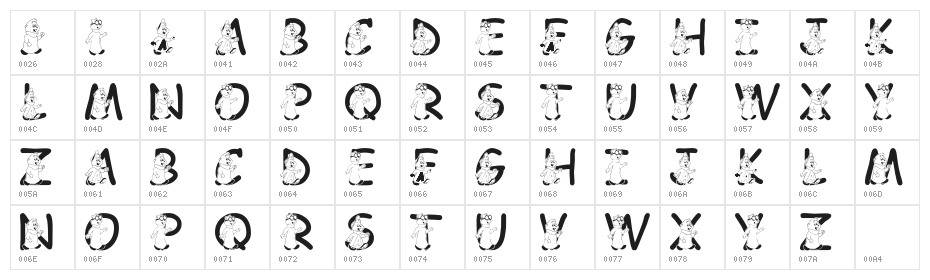 LMS We're The Chipmunks Character Map