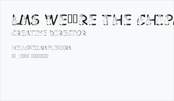 LMS We're The Chipmunks Business Card