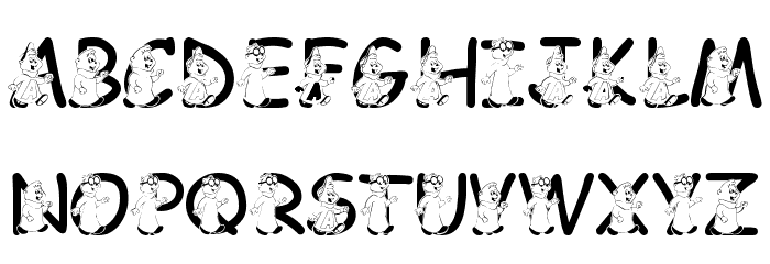LMS We're The Chipmunks Font LOWERCASE