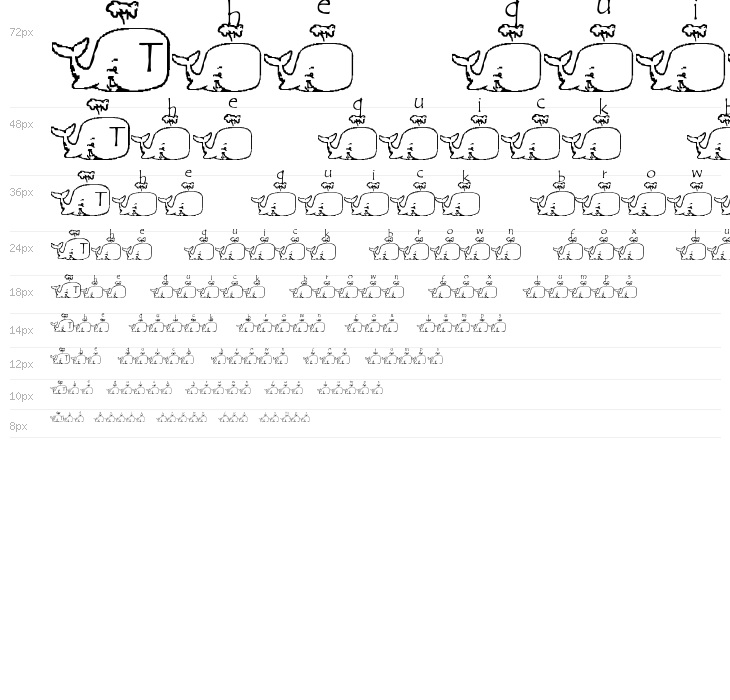 LMS Whale Of A Font Waterfall