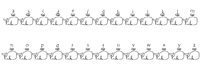 LMS Whale Of A Font Font LOWERCASE