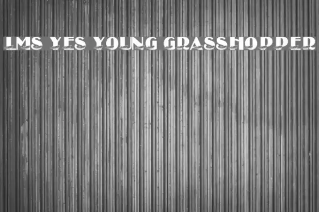LMS Yes Young Grasshopper Font examples