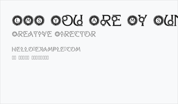 LMS You Are My Sunshine Business Card