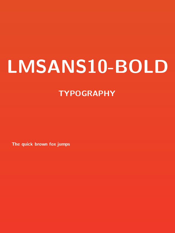 LMSans10-Bold Poster