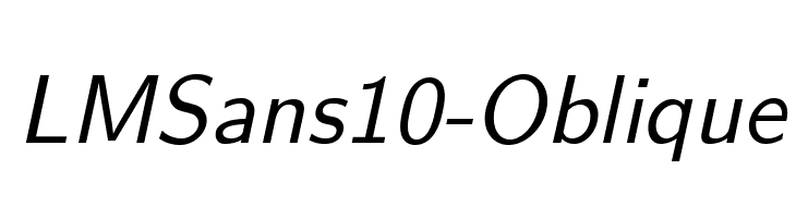 LMSans10-Oblique Font
