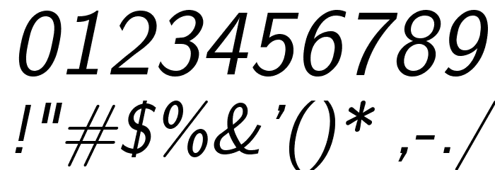 LMSans10-Oblique Font OTHER CHARS