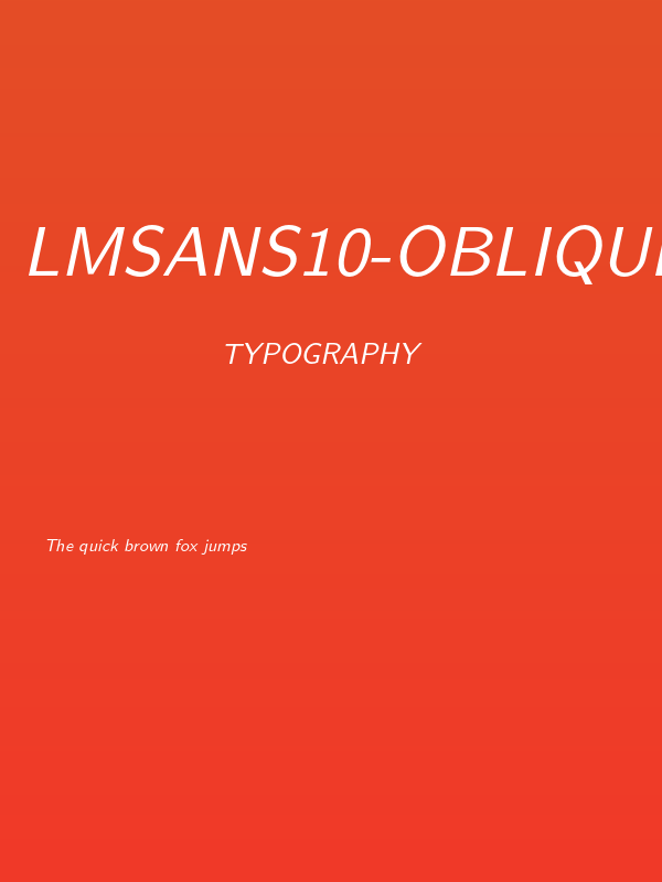LMSans10-Oblique Poster