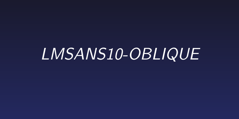 LMSans10-Oblique Social Header