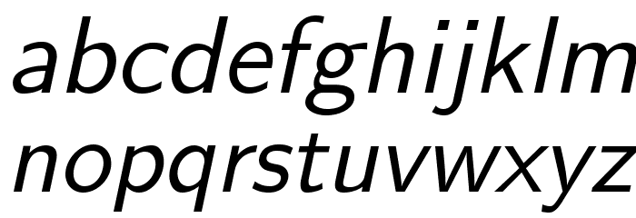 LMSans10-Oblique Font LOWERCASE