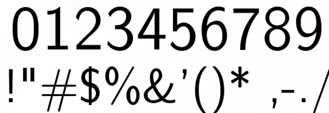LMSans10-Regular Font OTHER CHARS