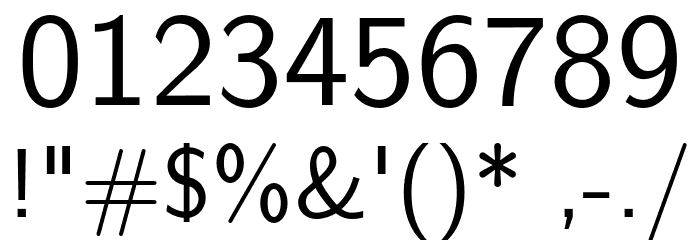 LMSans10-Regular Font OTHER CHARS
