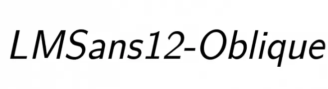 LMSans12-Oblique  Frei Schriftart Herunterladen