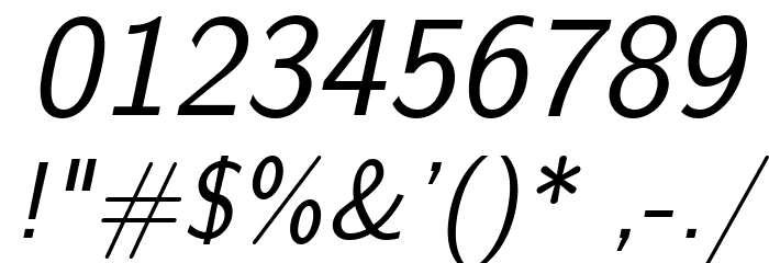 LMSans12-Oblique Font OTHER CHARS