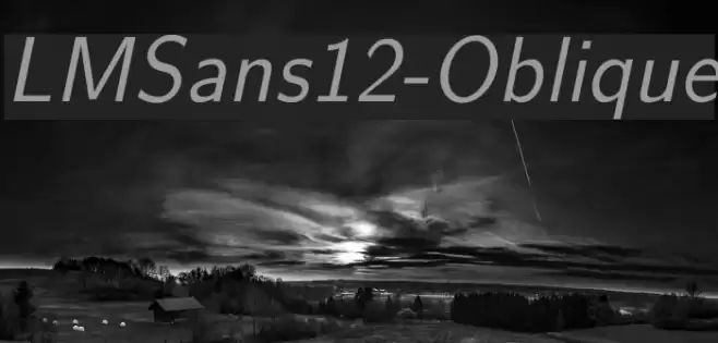 LMSans12-Oblique Font examples