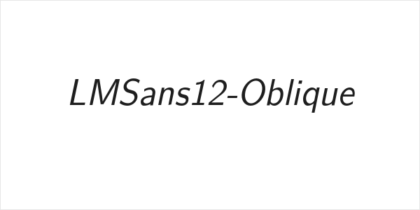 LMSans12-Oblique Logo