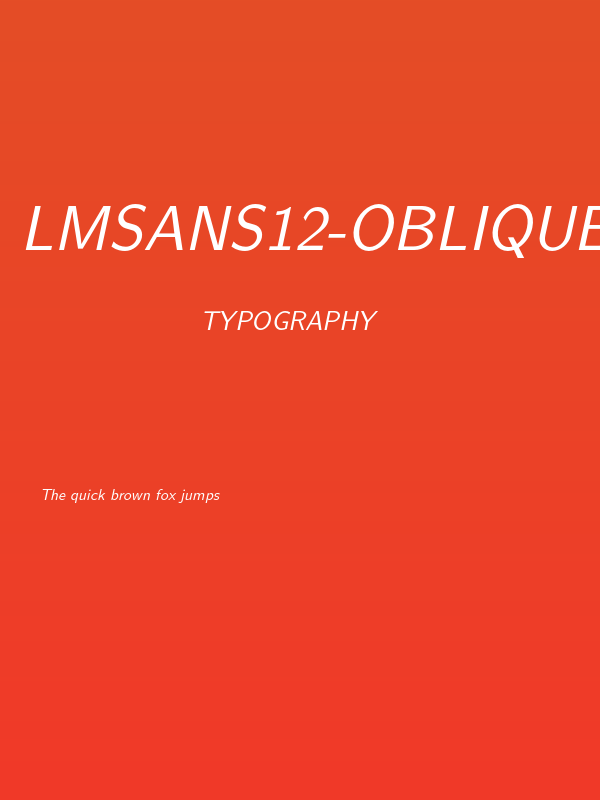 LMSans12-Oblique Poster