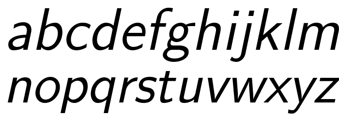 LMSans12-Oblique Font LOWERCASE