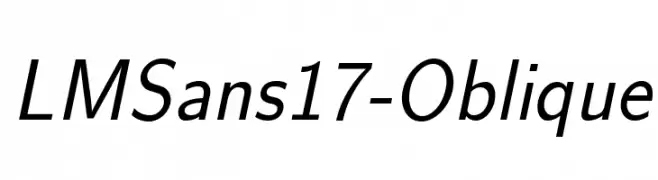 LMSans17-Oblique  Frei Schriftart Herunterladen
