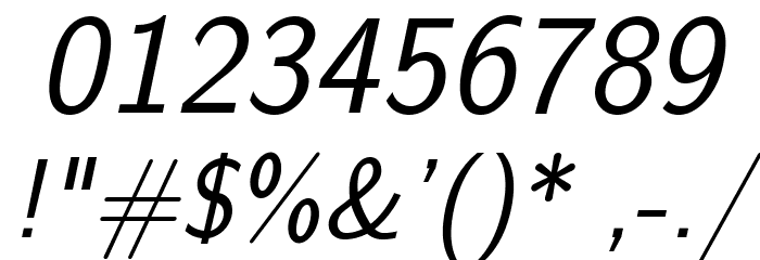 LMSans17-Oblique Font OTHER CHARS